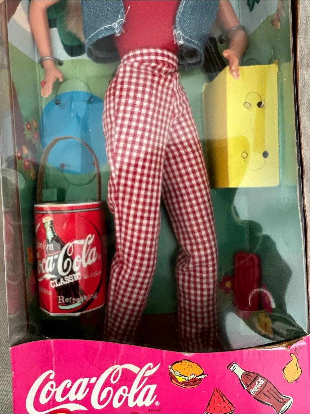 Barbie Coca-Cola Picnic 1997 & Coca-Cola Splash Set 1999 Dolls in Original Boxes